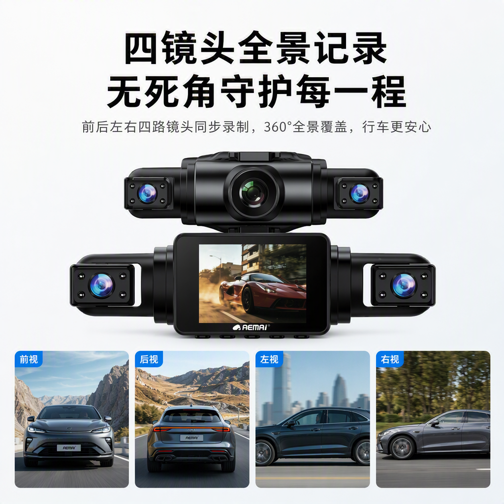 High-end black dashcam packaging box, durable and portable, car parts storage box, gift box packaging design