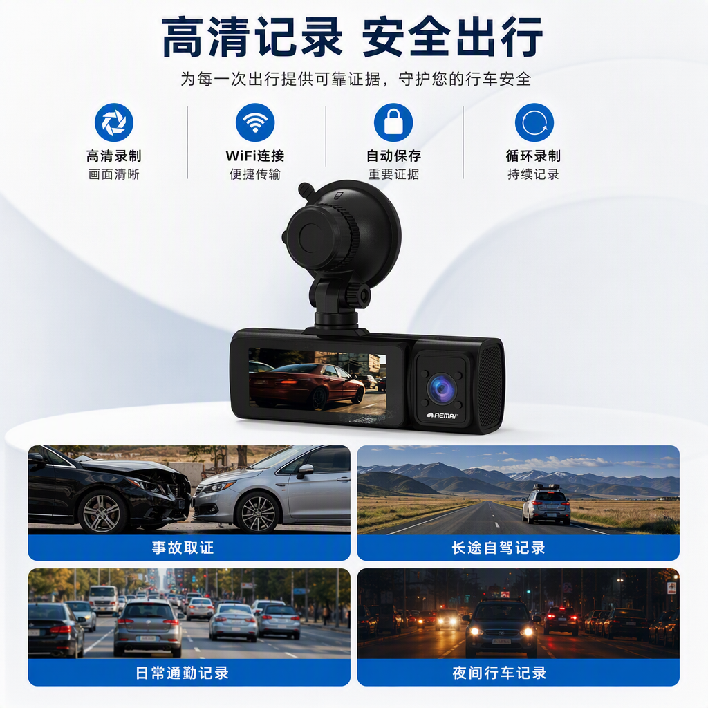 High-end black dashcam packaging box, shockproof and pressure-resistant portable storage box, auto parts packaging box