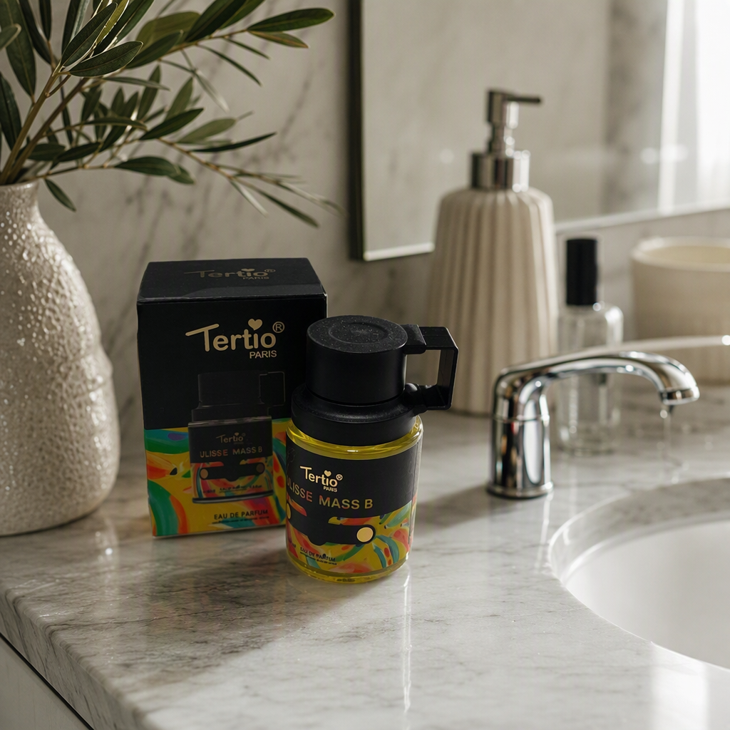 Tertio PARISULISSE MASS B Perfume Gift Box, colorful bottle, black packaging box, fashionable fragrance gift set details Picture