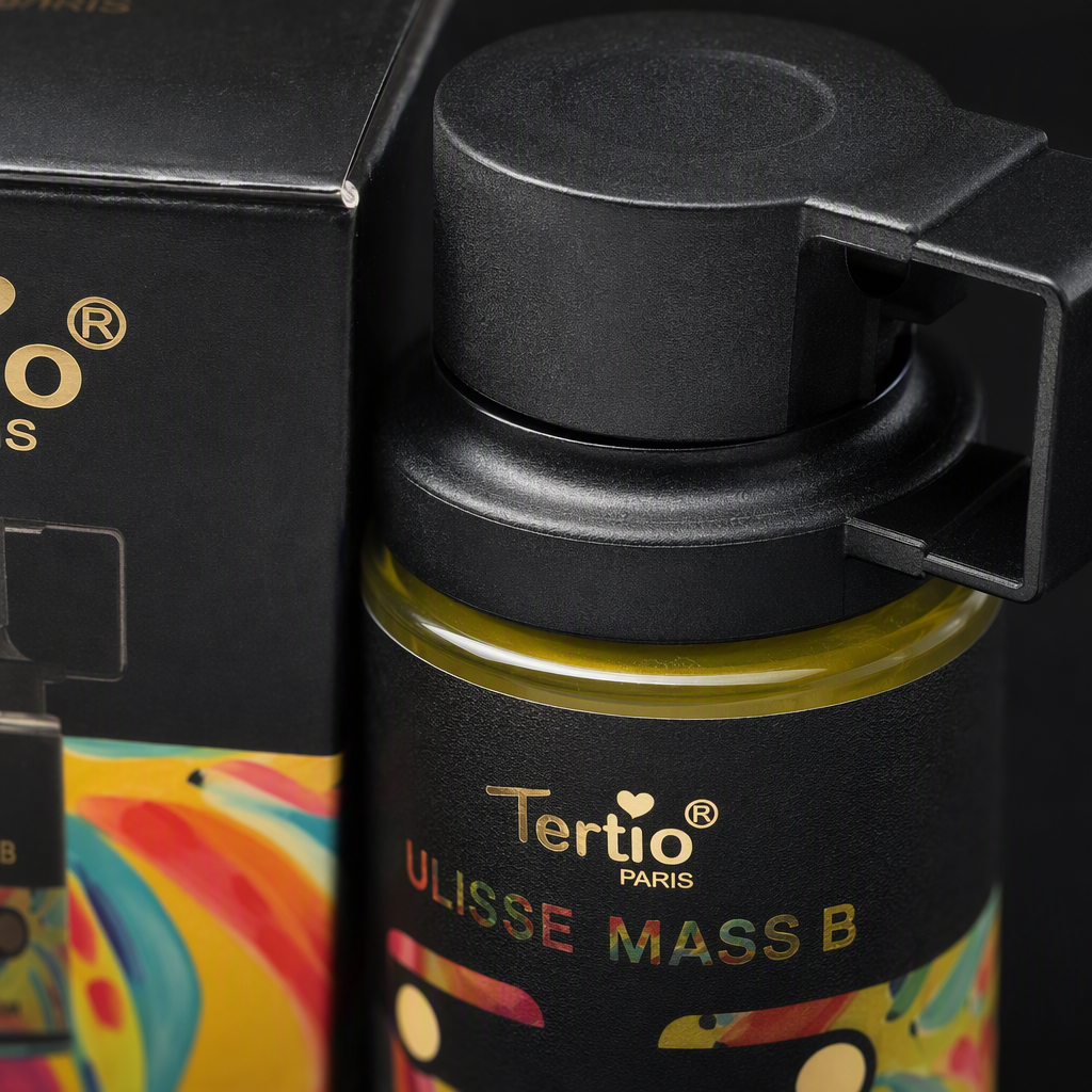 Tertio PARISULISSE MASS B Perfume Gift Box, colorful bottle, black packaging box, fashionable fragrance gift set Application Scenario
