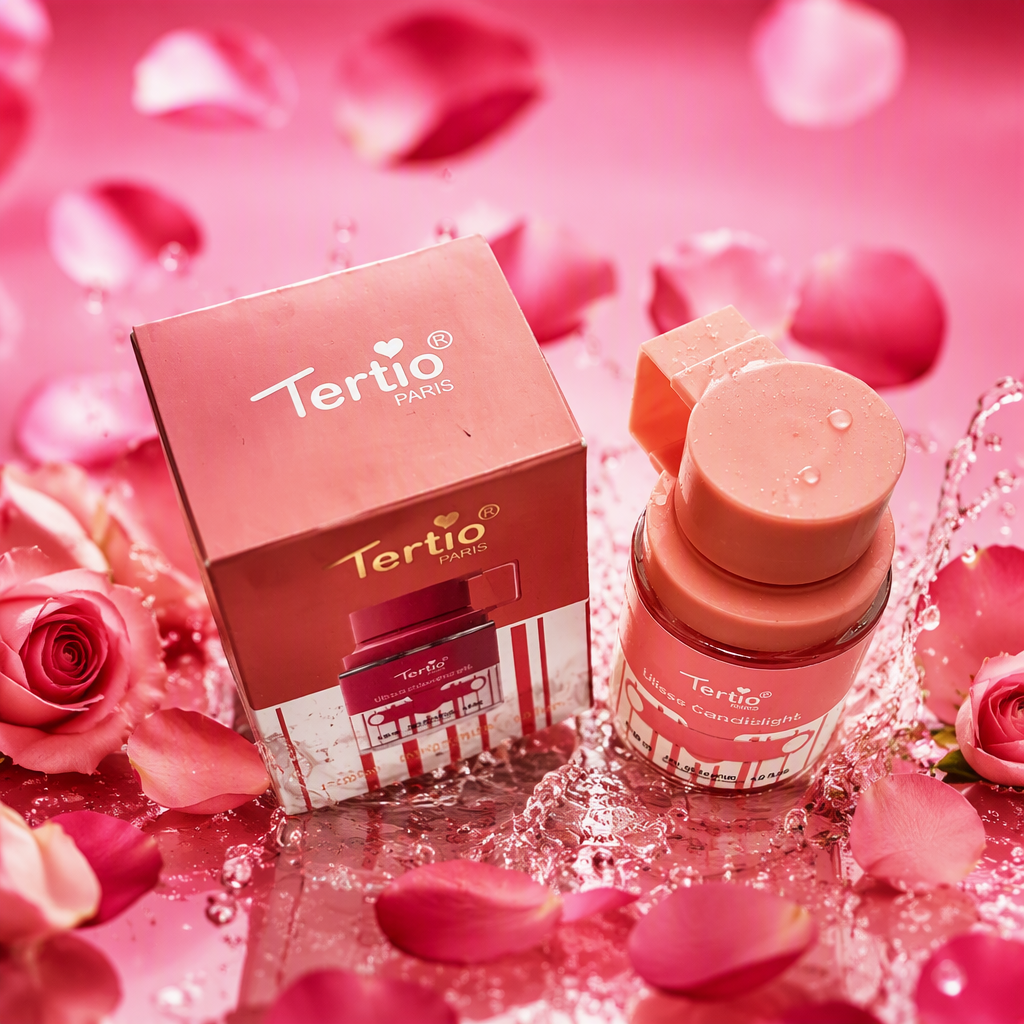 Tertio PARIS Pink packaging perfume bottle, light fragrance Lasting Women's fragrance gift box Specification image