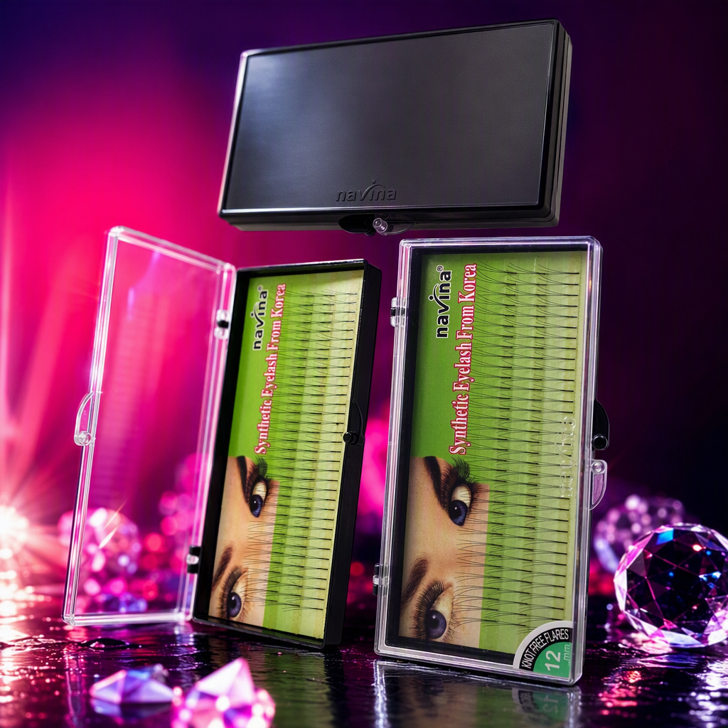 Korean imported false eyelashes, green packaging, black storage box, natural thick and long-lasting eyelash look Specification image