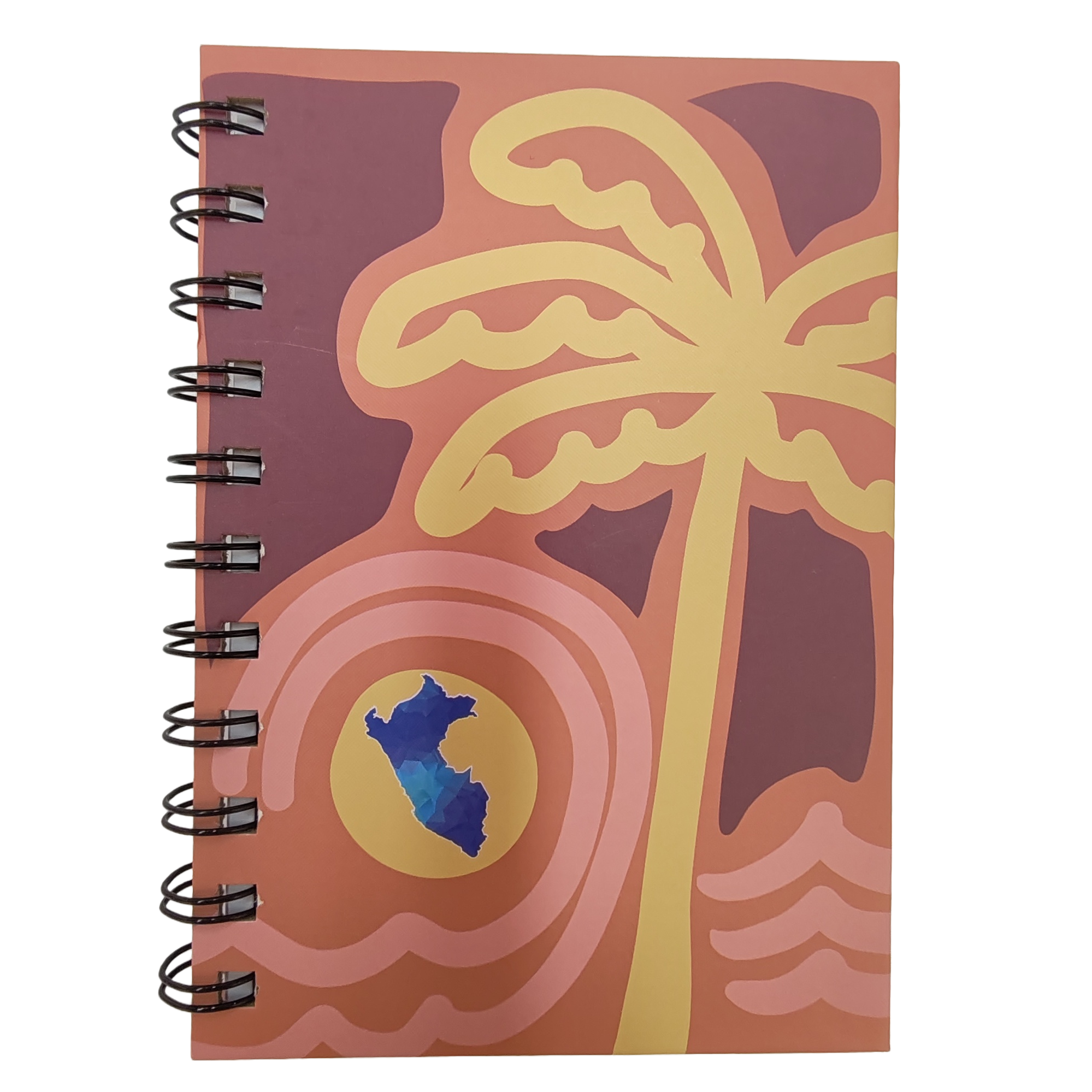 Donghu Paper Products A6 Tropical Coconut Tree Coil Notebook with Exotic Style Item Picture
