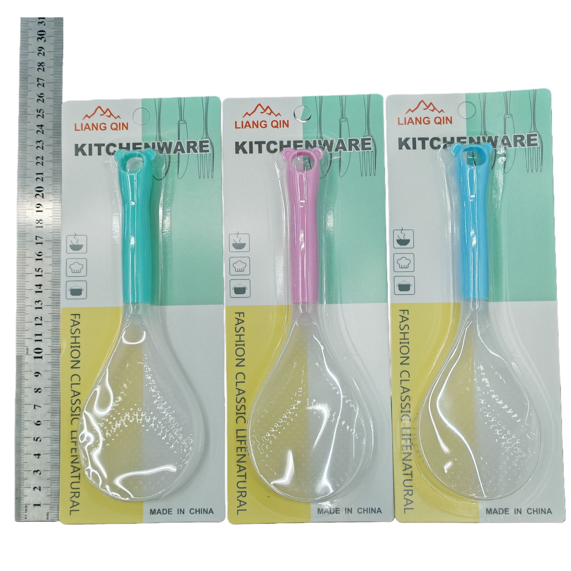 Colorful handle kitchen spoon set, heat-resistant stainless steel soup spoon, spoon, kitchenware, household chef tools Item Picture