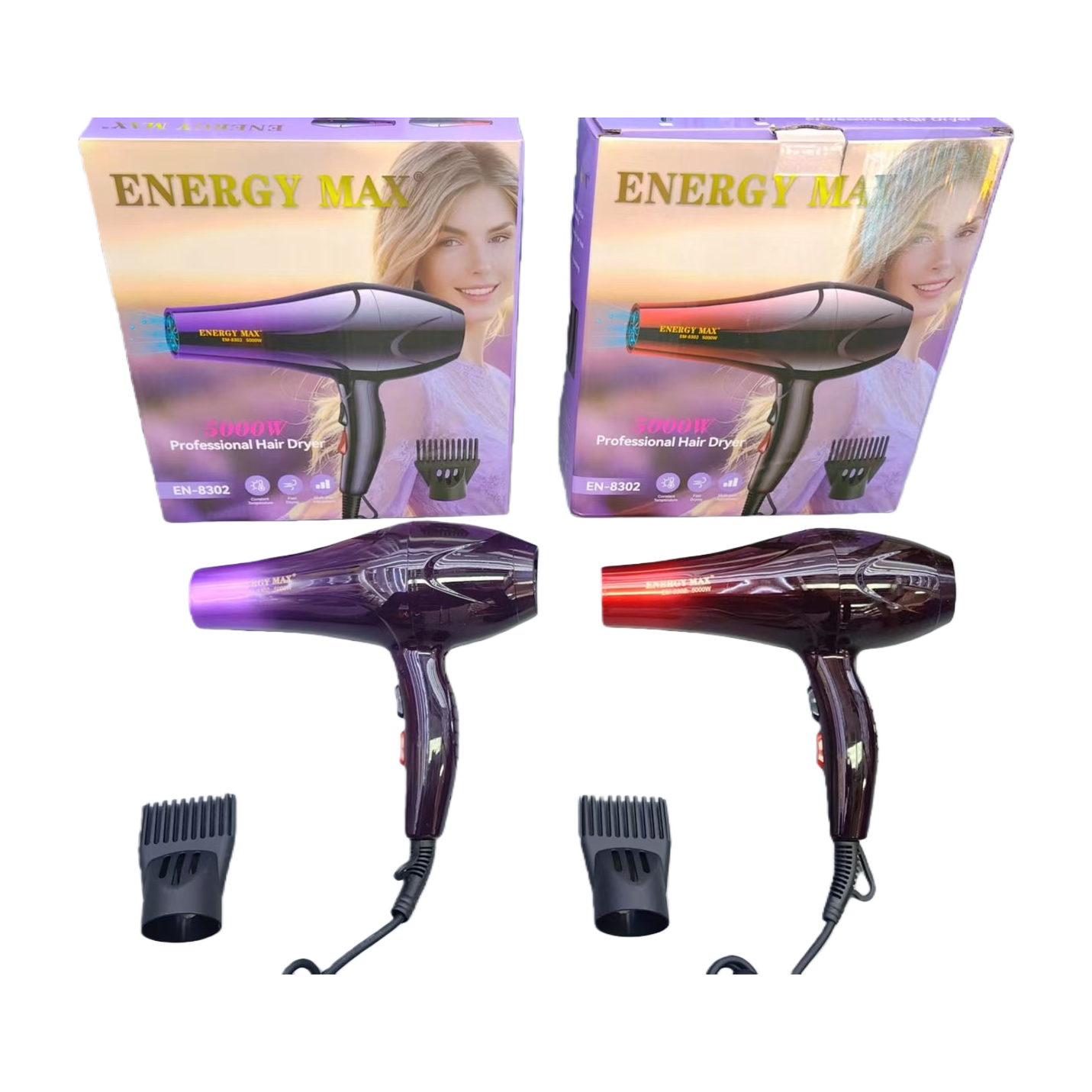 ENERGY MAX Household Hair dryer, Quick Hair drying and care portable comb Hair dryer Application Scenario
