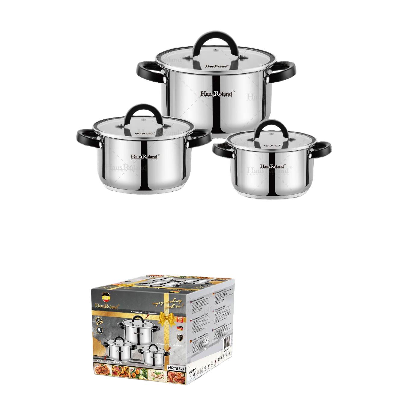 Juego multifuncional de utensilios de cocina olla casera olla de cocina combinada conjunto de utensilios de cocina duradero y práctico HR187-3 Item Picture