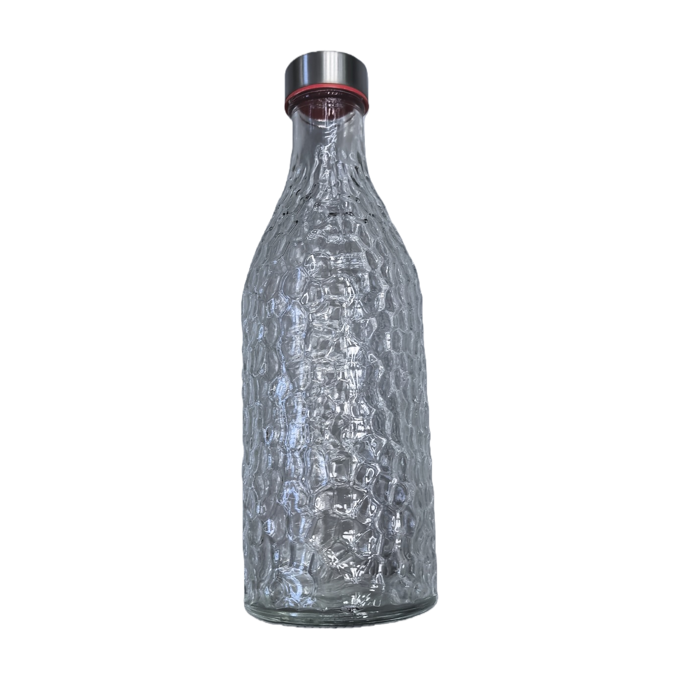 Botella de vidrio texturizado transparente creativa decoración del hogar botella de almacenamiento botella transparente multiuso piezas de artesanía Item Picture