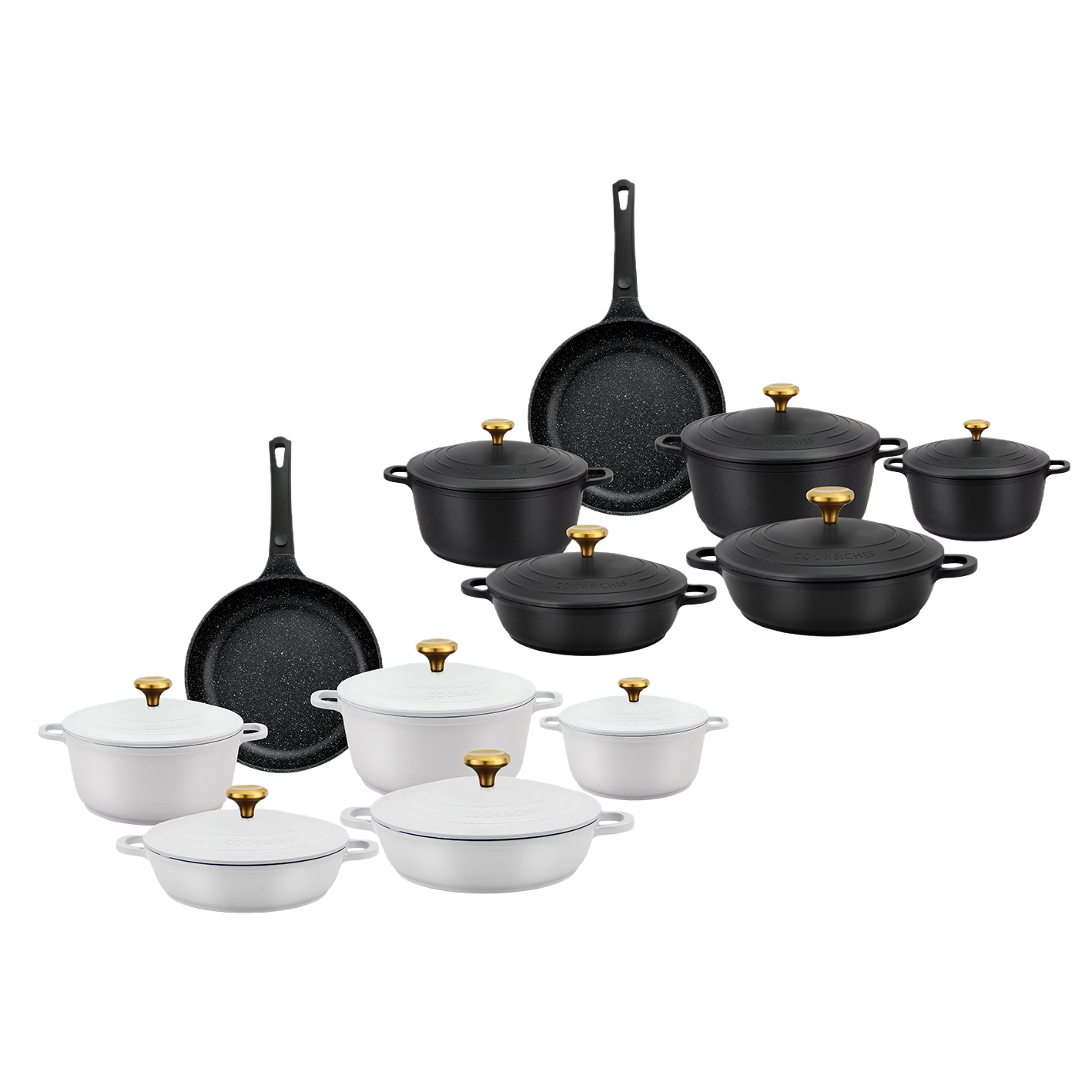 Multi-functional kitchen cookware set, aluminum pot, household soup, rice, stew pot, kitchenware combination, durable and practical HR147-2