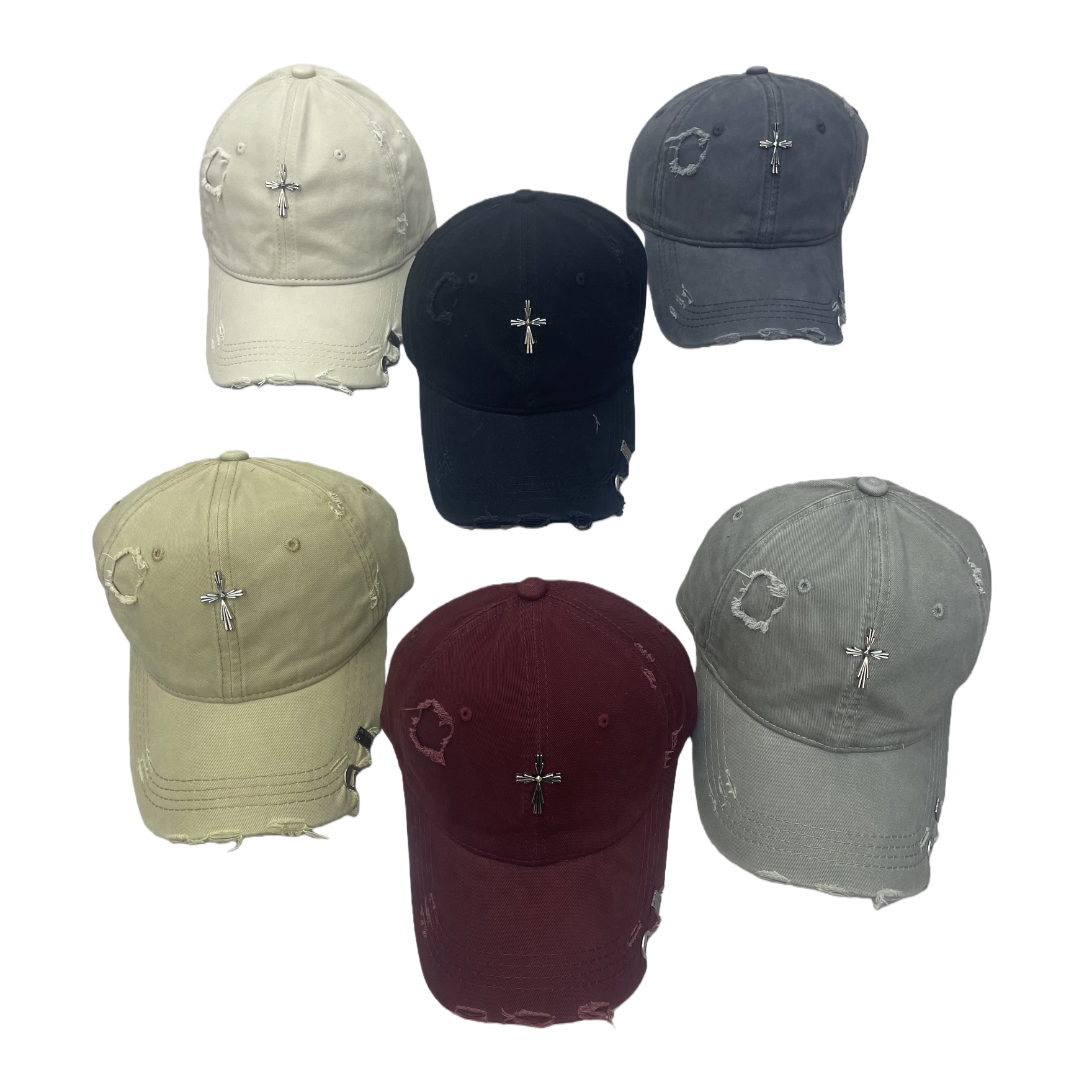 Colorful and versatile casual baseball cap with holes, fashionable and versatile sports cap, trendy for both men and women Item Picture