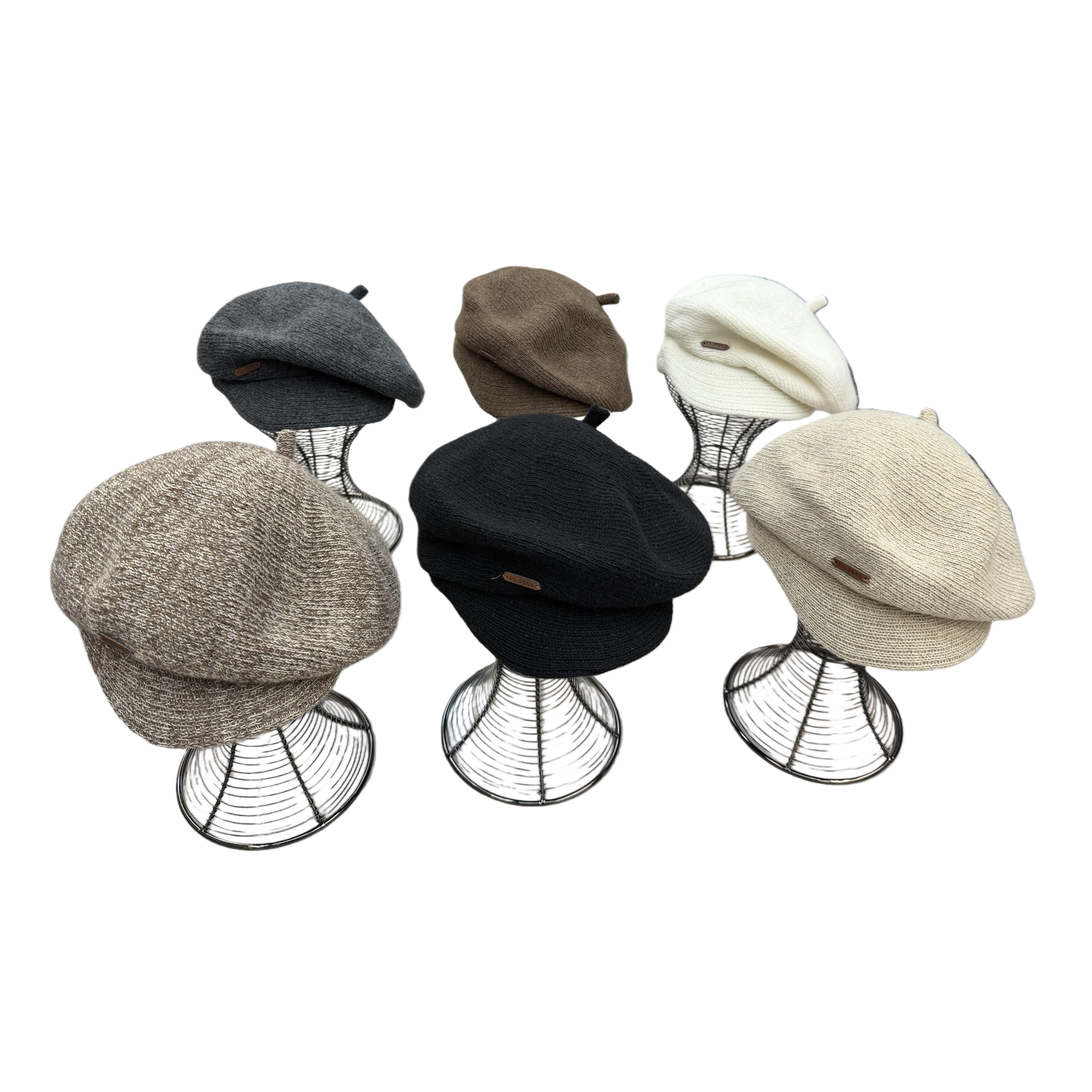 Colorful knitted beret, a fashionable and versatile autumn and winter warm and trendy hat, is a casual hat for both women and men Item Picture