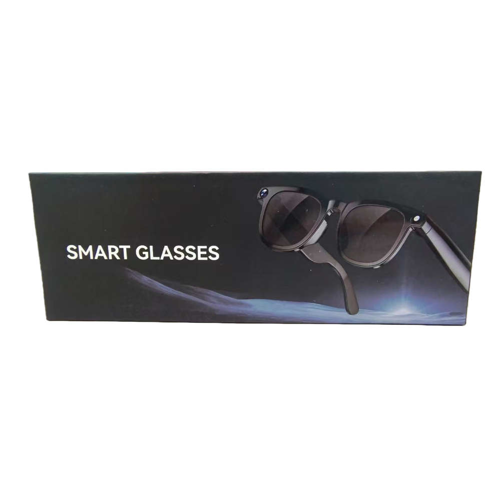 The black packaging box portable smart glasses with multi-functional high-definition display are suitable for office and leisure scenarios Item Picture