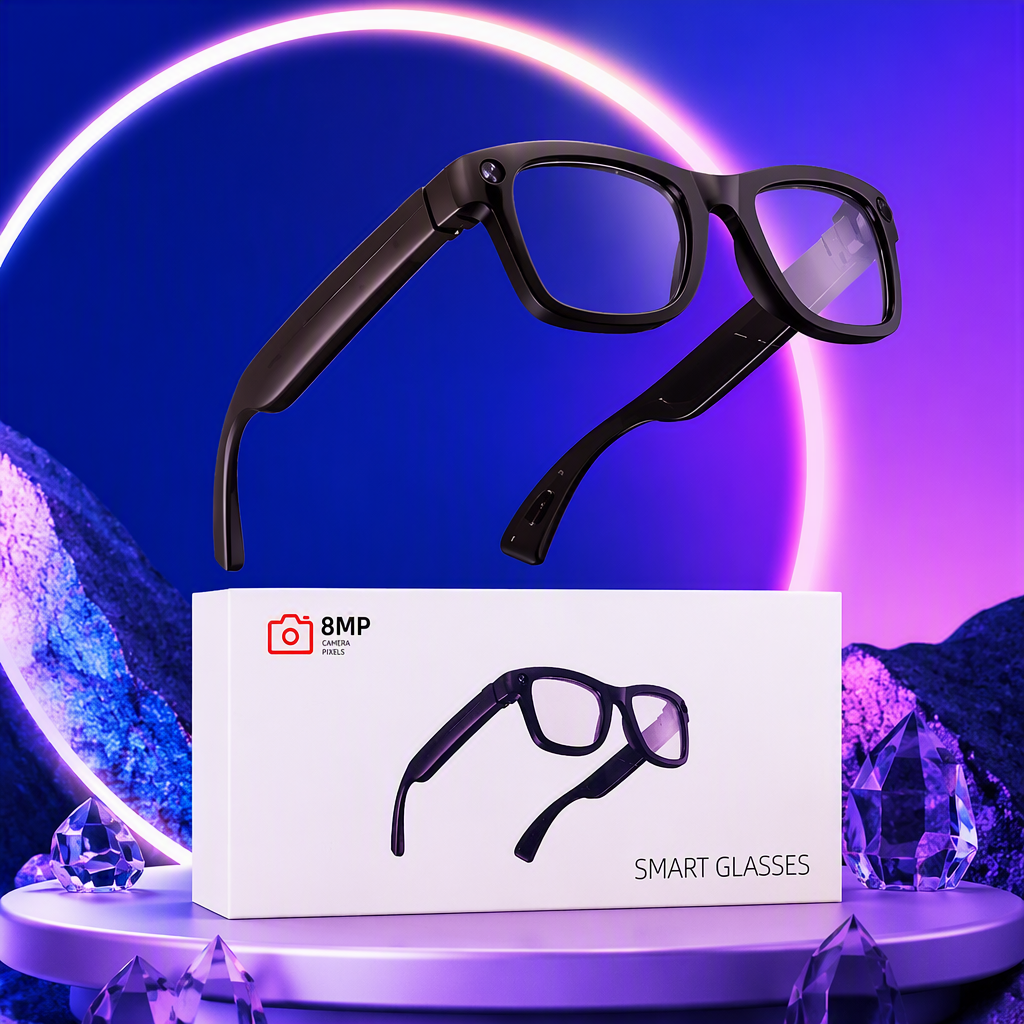 Fashionable white packaging box, suitable for smart glasses, portable storage box, simple and lightweight, anti-drop protective box Specification image