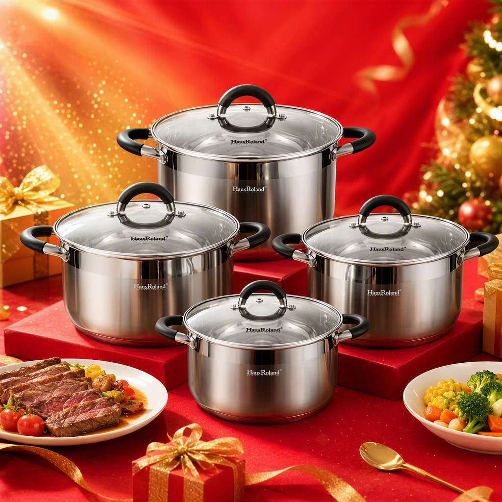Heat-resistant non-stick cookware set for home kitchen, multi-purpose cookware combination for making soup and stir-frying, practical and durable HR1123-2 Application Scenario