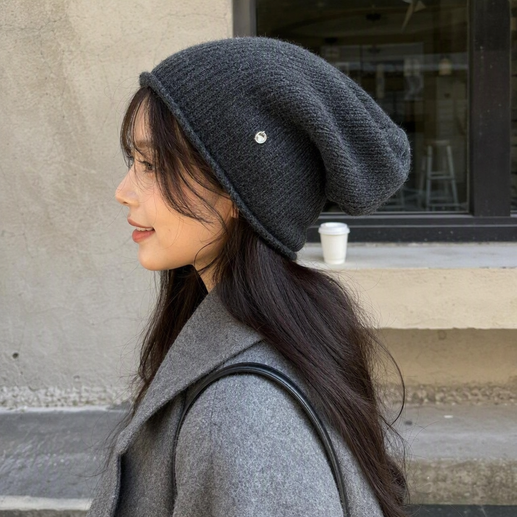 Sombrero de punto colorido cálido moda unisex otoño invierno versátil suave cómodo tendencia sombrero details Picture
