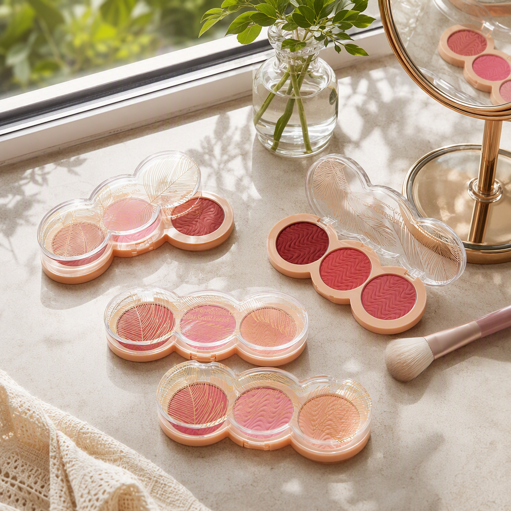 Multi-color eyeshadow, blush, highlight, contouring makeup set, long-lasting color display, multi-purpose beauty tool