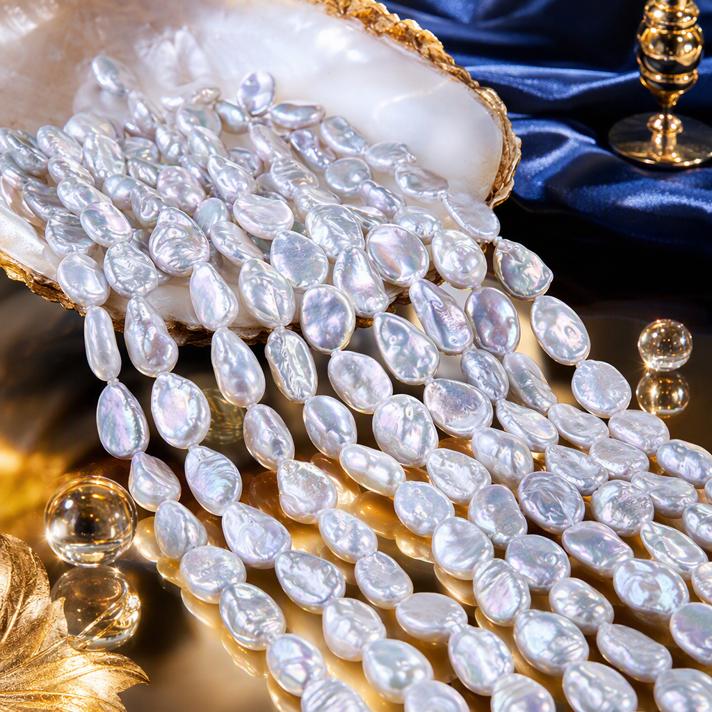 Wholesale of semi-finished diy beading accessories for natural freshwater strong light water drop pearl necklaces from Zhuji Source Factory Item Picture