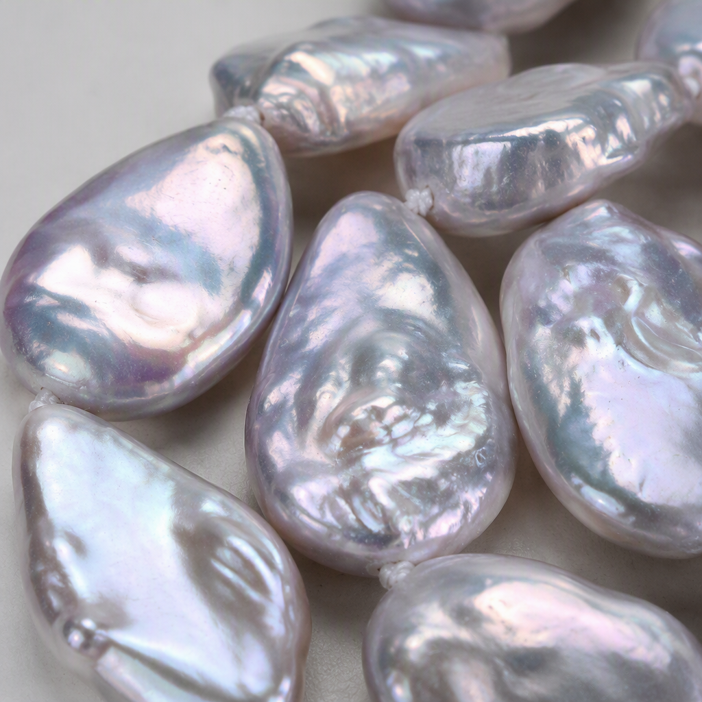Wholesale of semi-finished diy beading accessories for natural freshwater strong light water drop pearl necklaces from Zhuji Source Factory Specification image