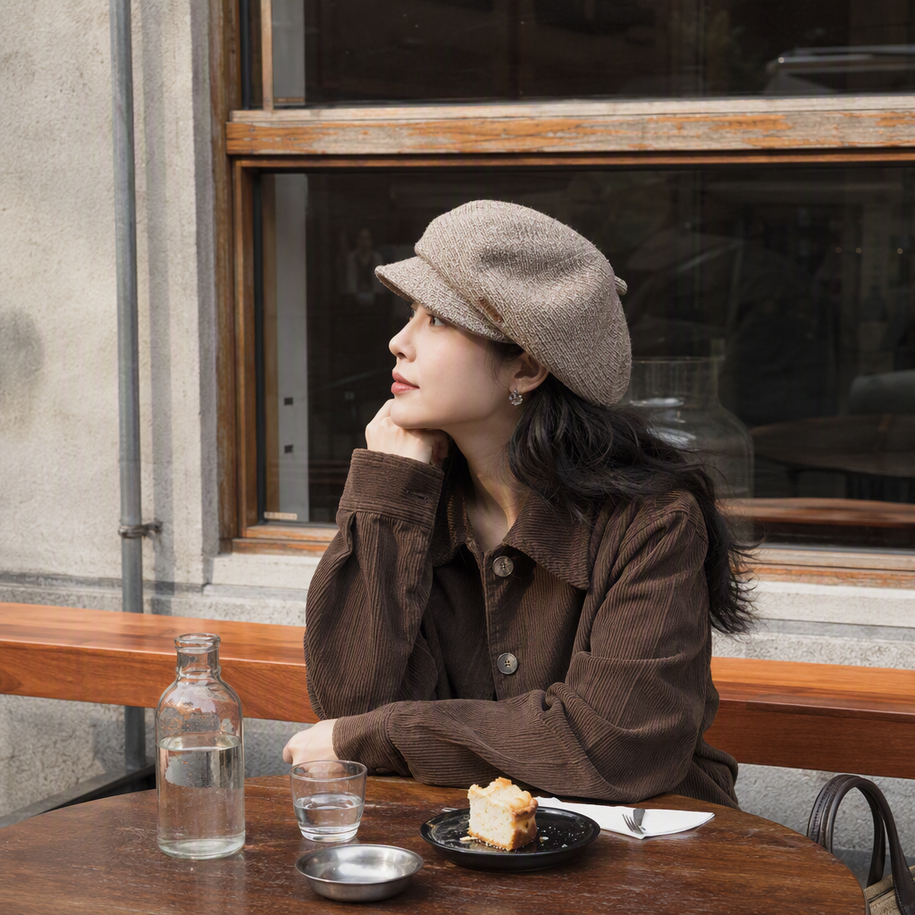 Colorful knitted beret, a fashionable and versatile autumn and winter warm and trendy hat, is a casual hat for both women and men details Picture