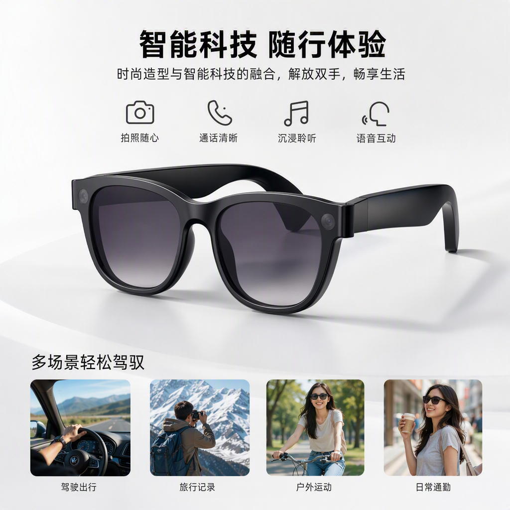 The fashionable white packaging box is suitable for smart glasses, a portable storage box, a simple and lightweight accessory storage product