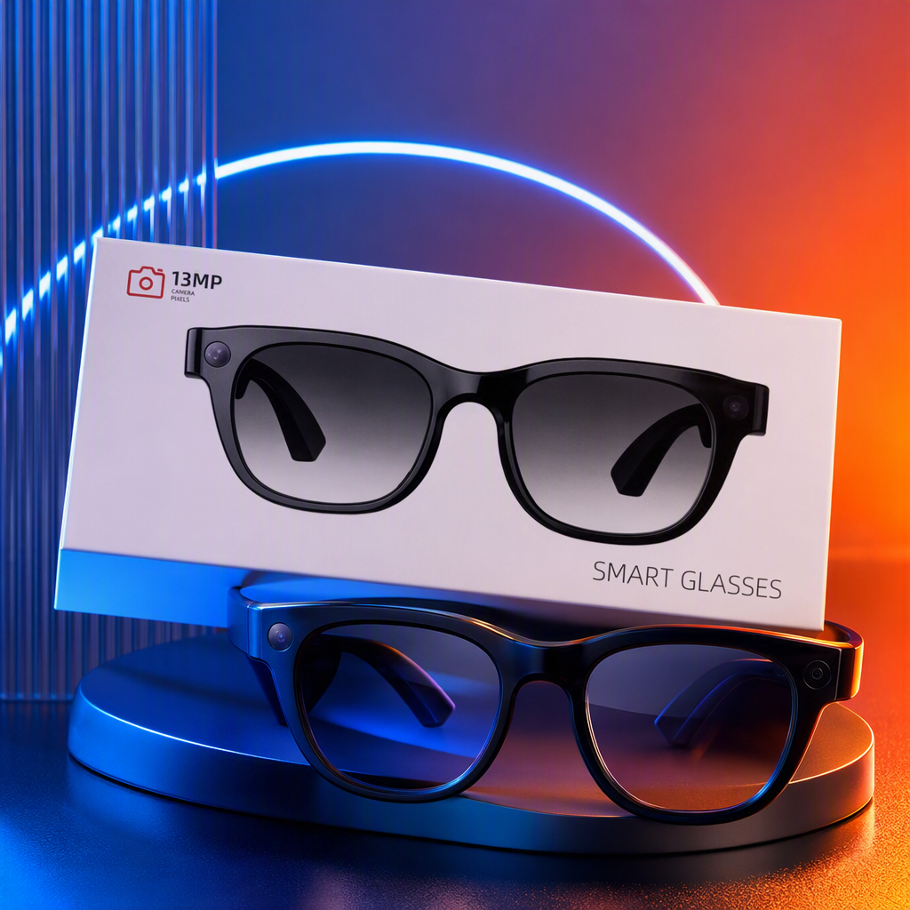 The fashionable white packaging box is suitable for smart glasses, a portable storage box, a simple and lightweight accessory storage product Specification image
