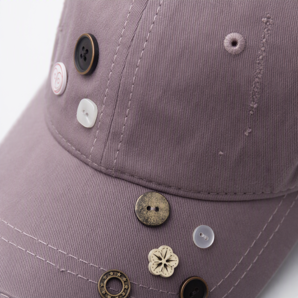 Moda seis botones decorativos gorra de béisbol casual versátil sombrero deportivo para hombres y mujeres estilo de tendencia Application Scenario
