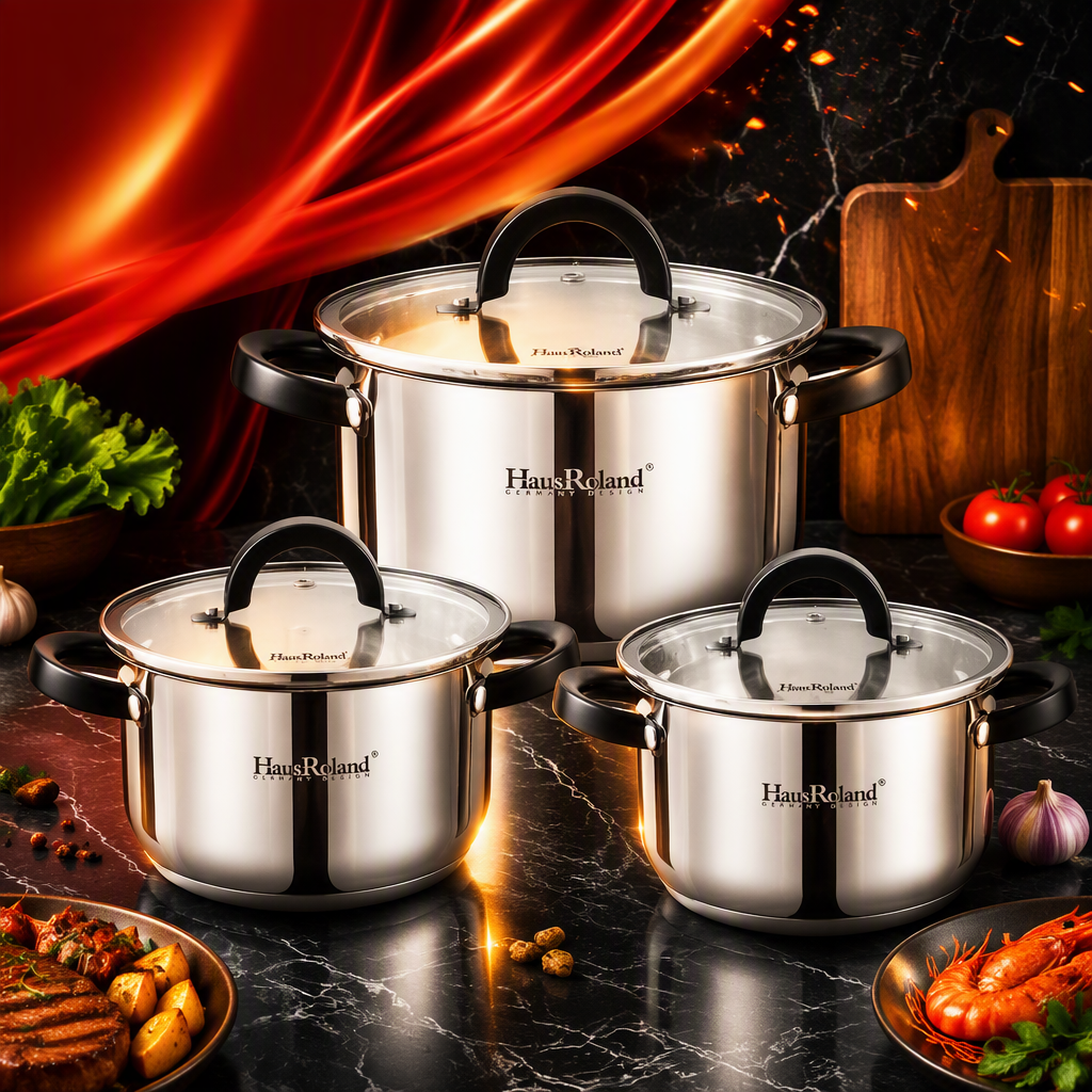 Multi-functional kitchenware set, household pot and pot combination, kitchen cookware and pot set, durable and practical HR187-3