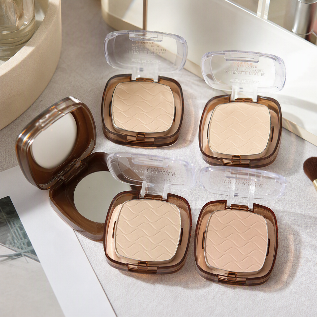 Long-lasting oil-control powder compact, natural concealer, touch-up foundation, setting powder, loose powder, light and breathable makeup products