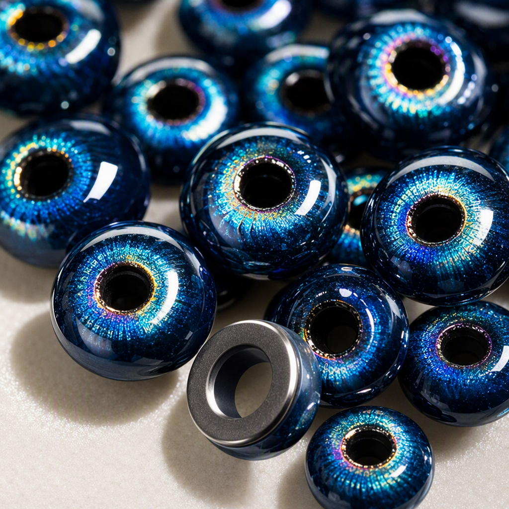 Fashionable, colorful eyeballs, blue irises, natural big eyes, beauty contact lenses, trendy style Application Scenario
