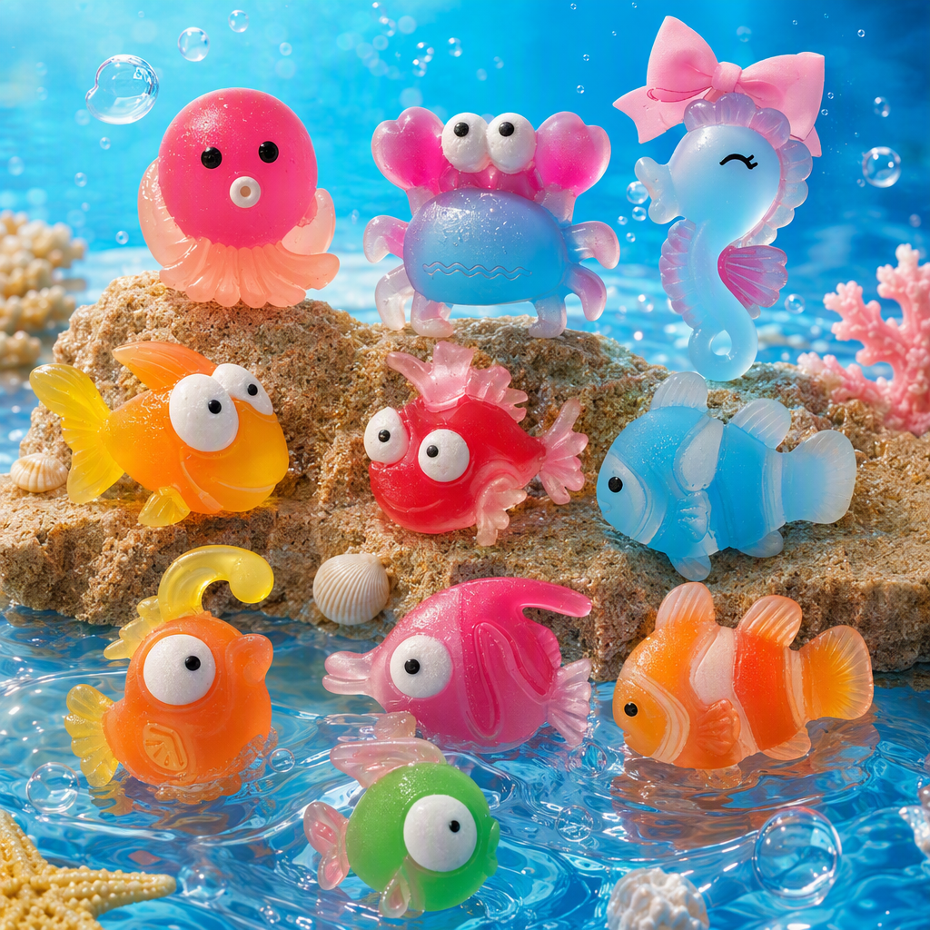 Colorful Marine biological shaped accessories, creative, personalized, fashionable and trendy accessory gift collection Specification image