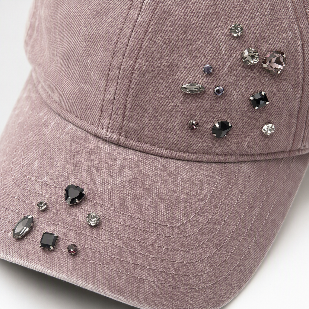 Cinco gorras de béisbol decorativas strass moda versátil sombreros casuales hombres y mujeres tendencia gorras deportivas sorteo Application Scenario