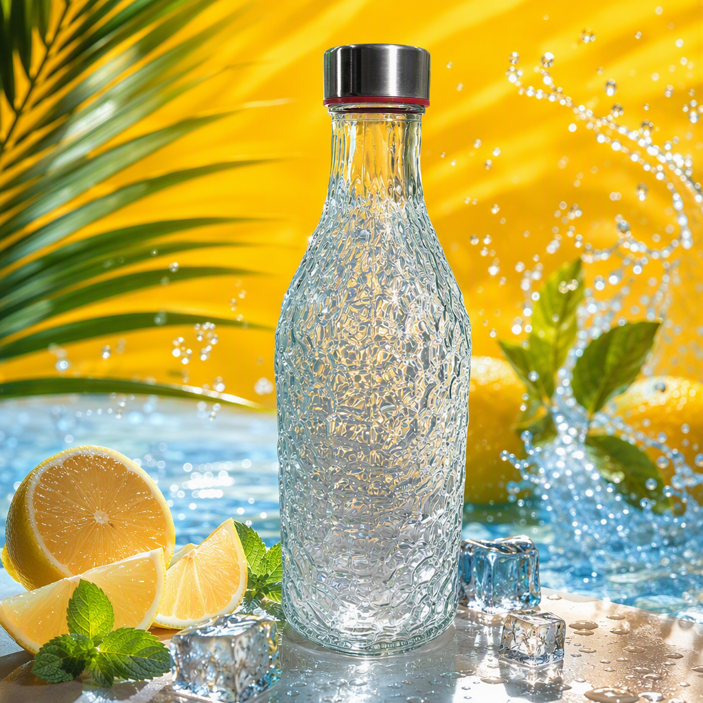 Creative transparent texture glass bottles for home decoration, storage, multi-functional kitchenware, ornaments and handicrafts Specification image