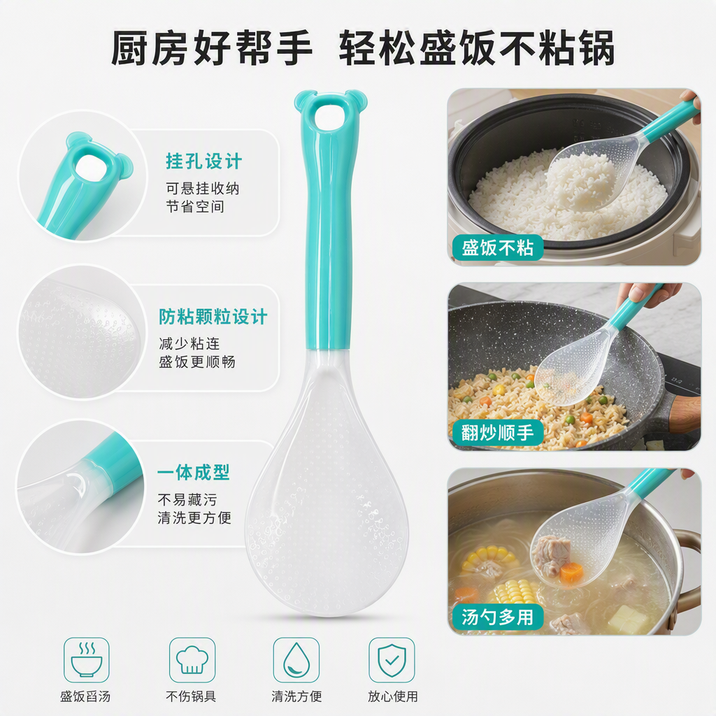 Colorful handle kitchen spoon set, heat-resistant stainless steel soup spoon, spoon, kitchenware, household chef tools