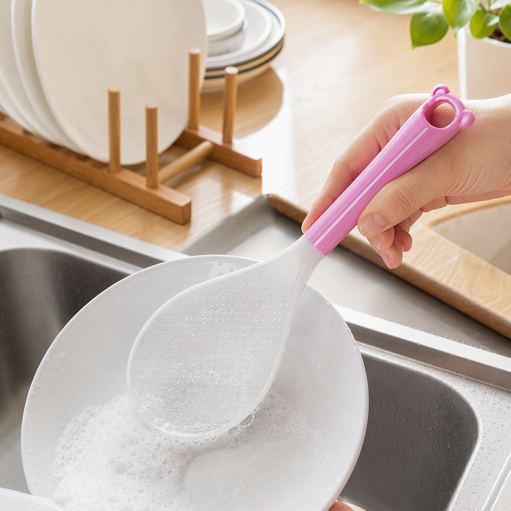 Colorful handle kitchen spoon set, heat-resistant stainless steel soup spoon, spoon, kitchenware, household chef tools details Picture