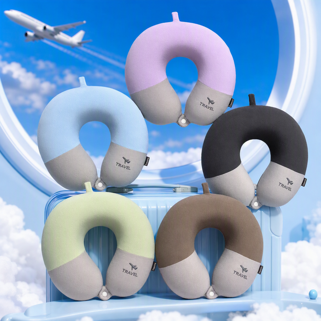 Colorful U-shaped pillow, travel neck pillow, neck pillow core, neck pillowcase, comfortable and portable sleep pillow Specification image