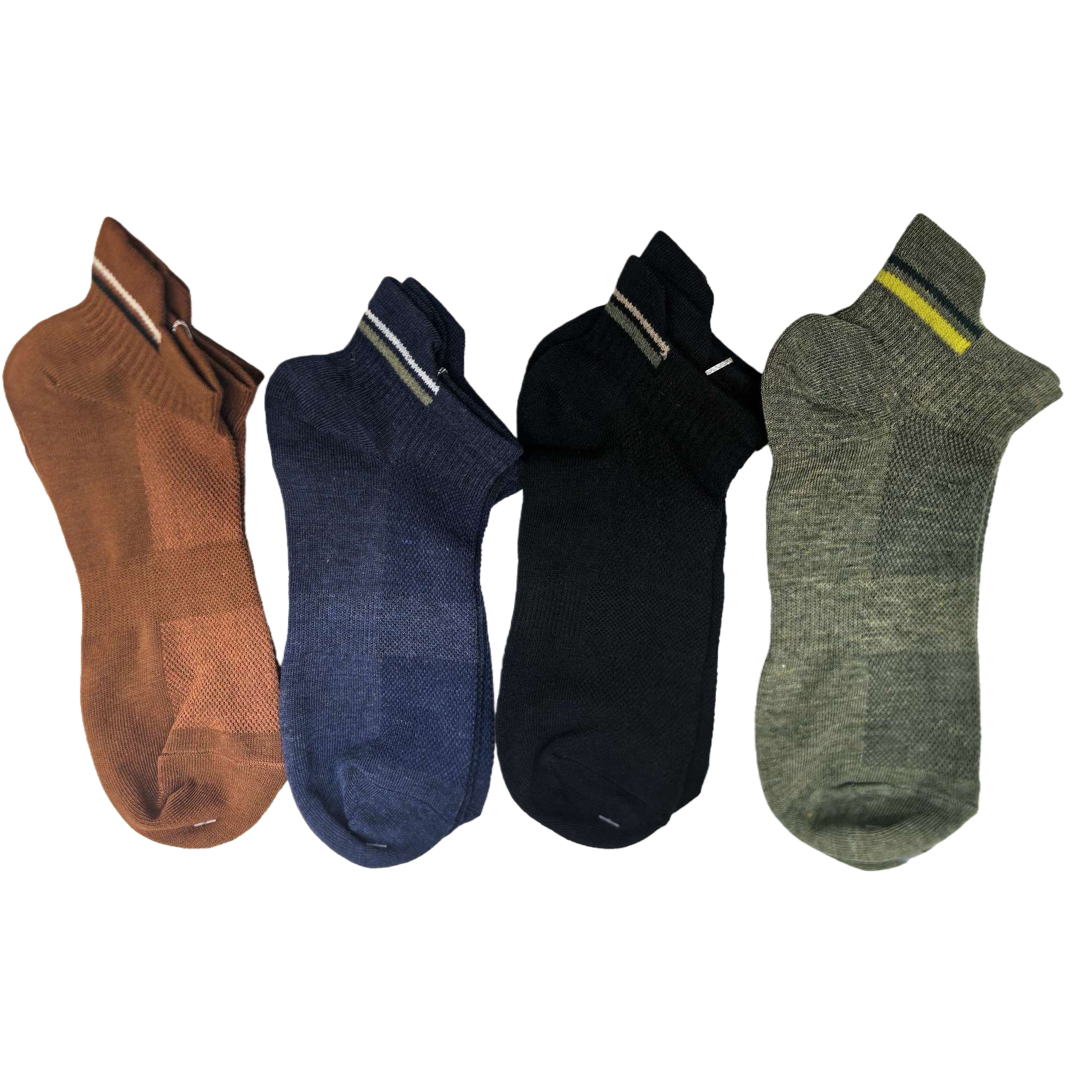 Four pairs of fashionable and colorful short socks in multiple colors, versatile casual sports socks, trendy and versatile for both men and women Item Picture