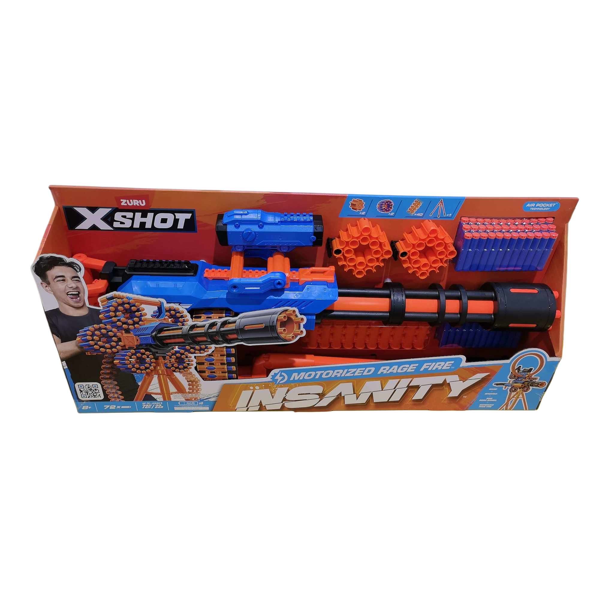 ZURU Combustion rotary tube launcher electric continuous Gatling soft gun details Picture
