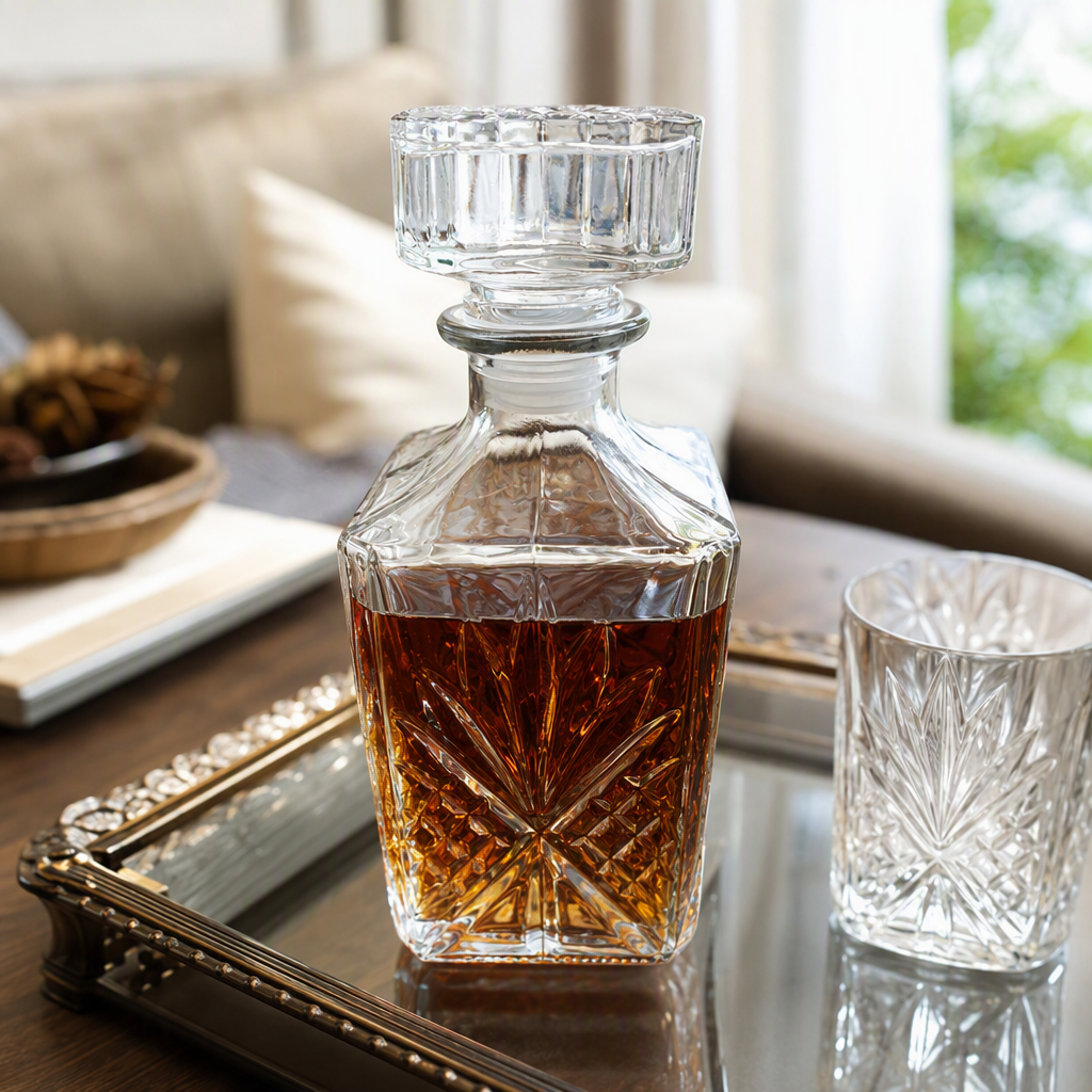Elegant transparent glass wine bottles with various capacities are suitable for home bar decoration and collection of wine utensils details Picture