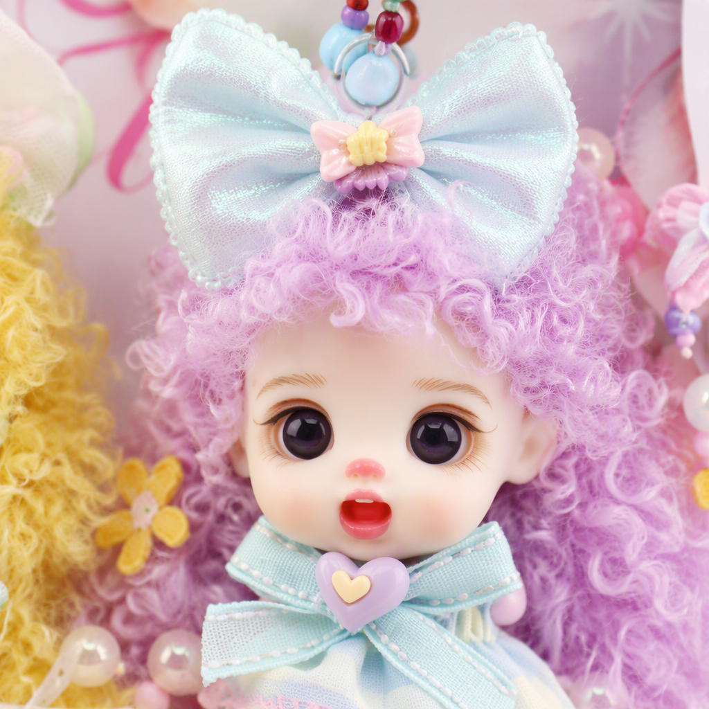 Cute plush fabric figurine pendant, adorable cartoon pendant, children's toy decoration, gift, plush pendant, doll girl Fen
