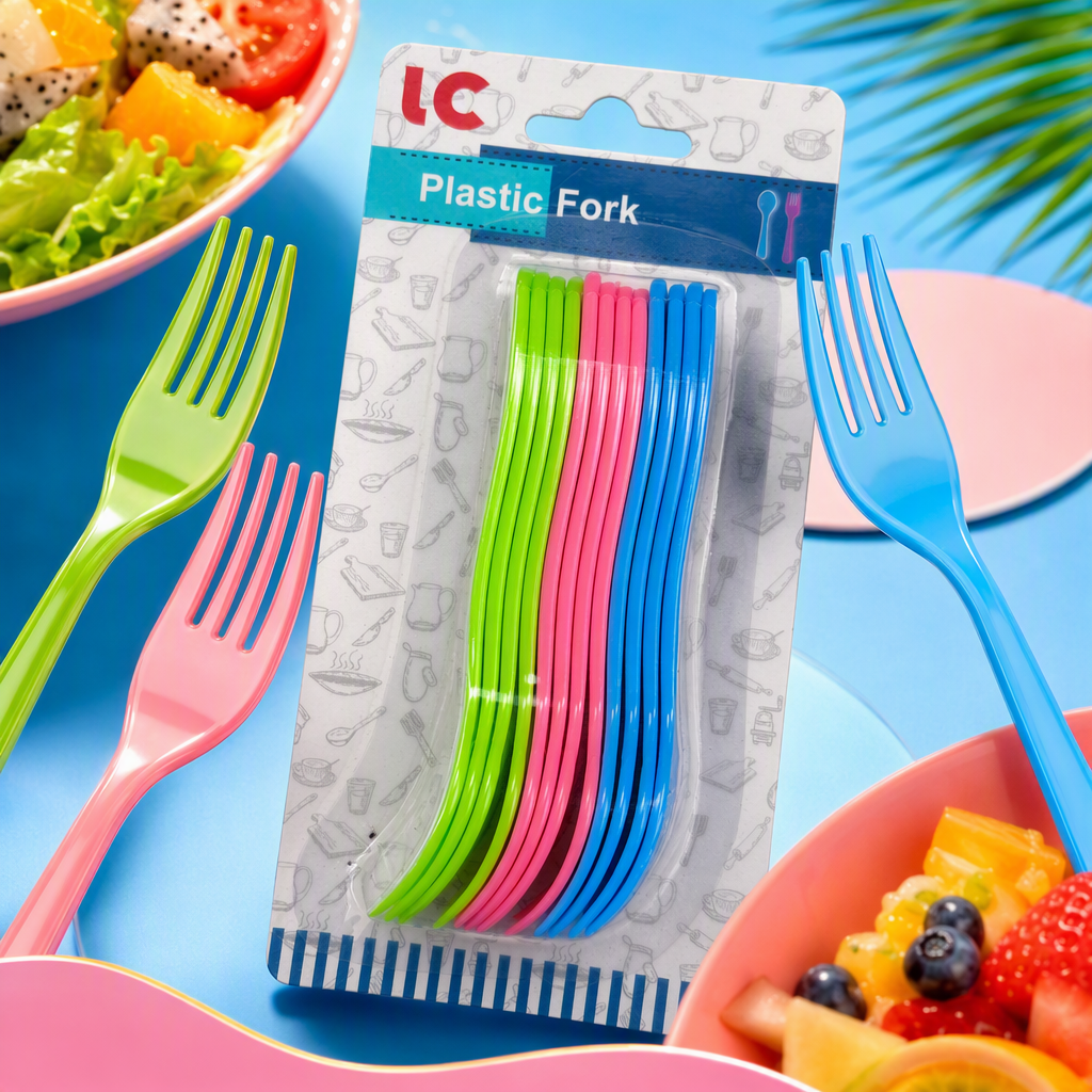 Tenedor de plástico 12pc montado details Picture