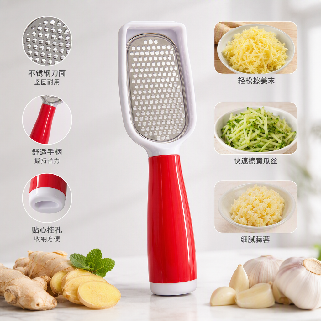 A kitchen tool for grilling ginger shreds