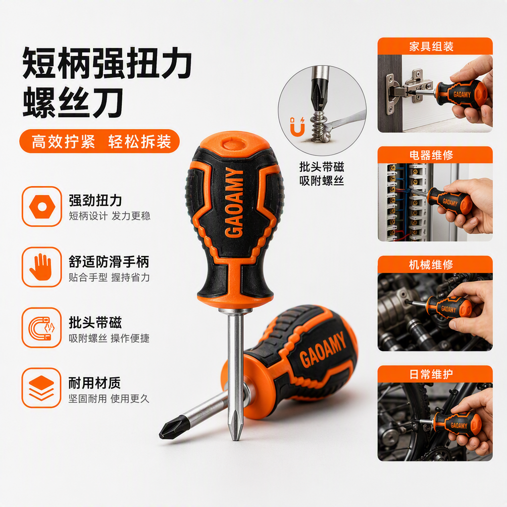 Multi-functional manual screwdriver set, household maintenance tool, portable screwdriver, manual tool combination details Picture
