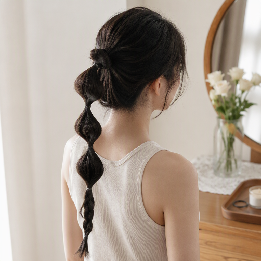 Fashionable black braids, wigs, braided buns, hair accessories, trendy and versatile long and short hair styling accessories details Picture