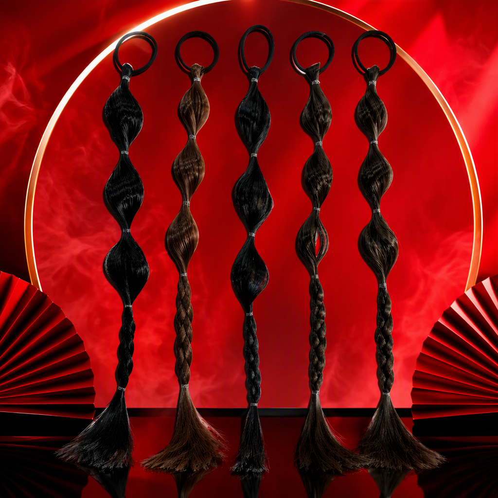 Fashionable black braids, wigs, braided buns, hair accessories, trendy and versatile long and short hair styling accessories Specification image