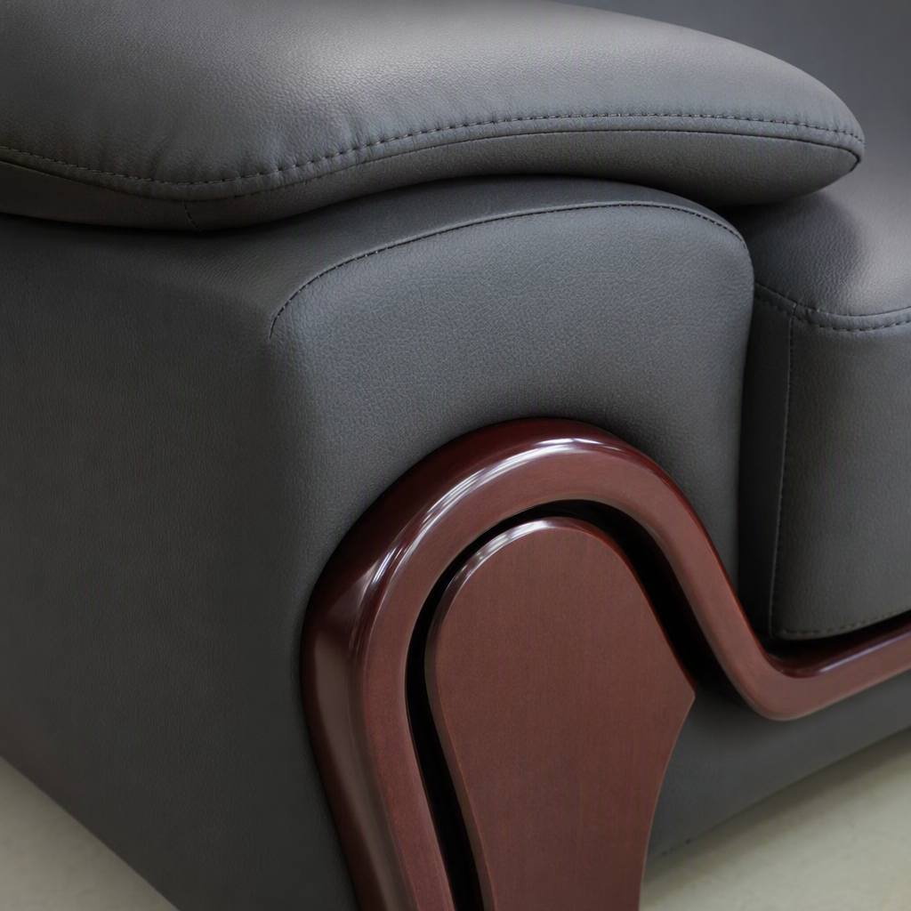 High-end leather sofa living room furniture, modern and simple, multi-color, detachable and washable, comfortable and casual combination details Picture