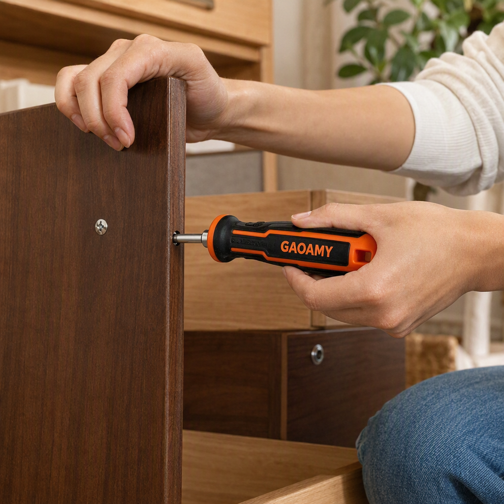 Multi-functional cross-head screwdriver, a manual tool for home repair, is a durable and portable hardware accessory