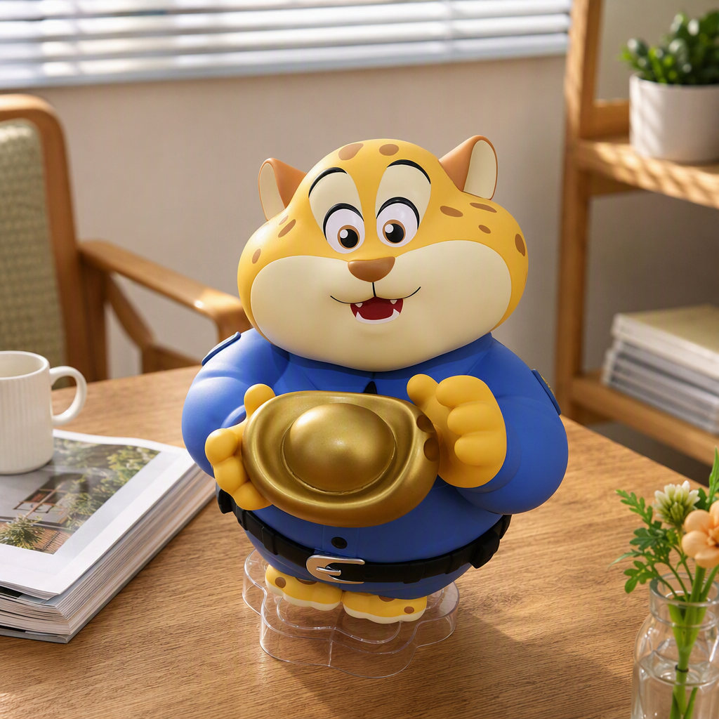 Disney Zootopia series Leopard Cop "get rich overnight" figurine