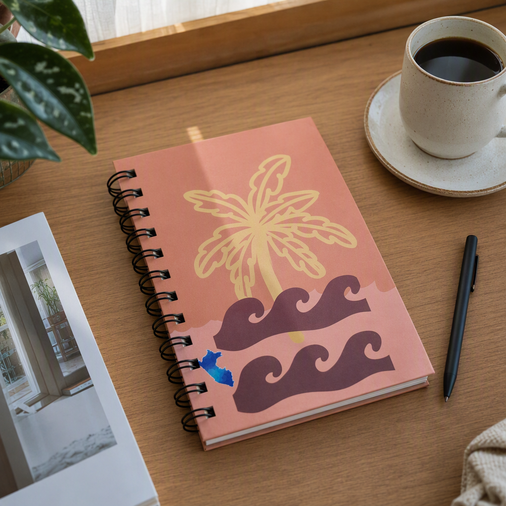 Donghu Paper Products A6 Summer Island Style Coil Notebook, Artistic and Simple Notebook details Picture