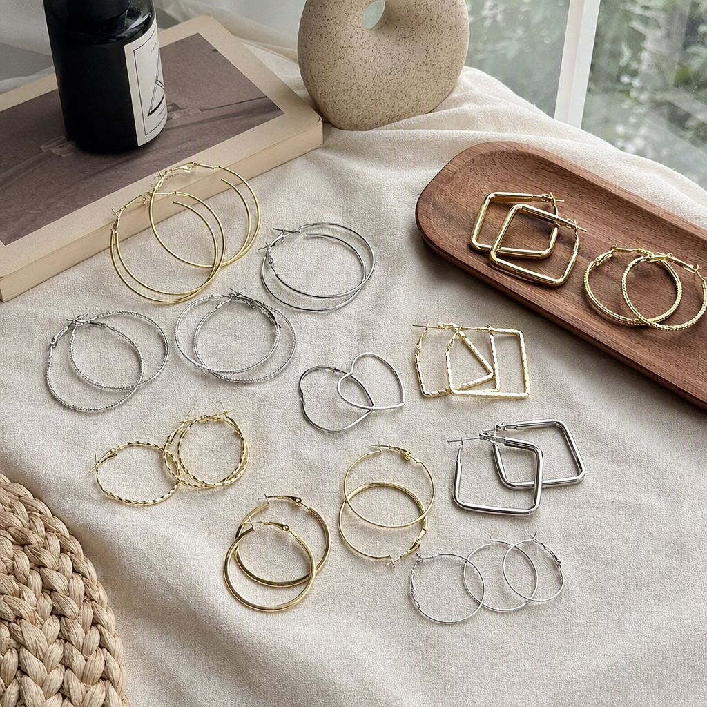 Xingxing Accessories' fashionable and simple metal tassel earrings, versatile earrings for women's charm, trendy and personalized earrings and earrings Application Scenario