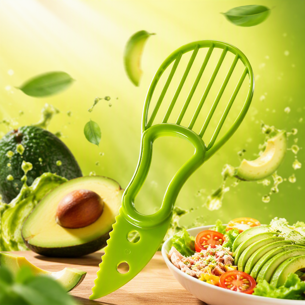 Multifunción aguacate slicer herramientas de cocina verde fruit cutting artifact operación fácil portátil y práctico Specification image