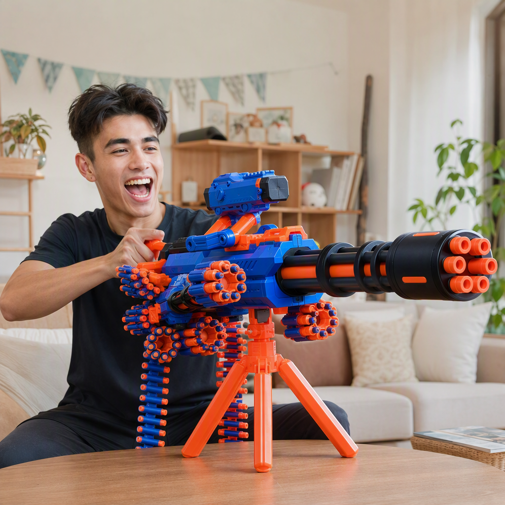 ZURU Combustion rotary tube launcher electric continuous Gatling soft gun Item Picture